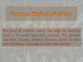 Famous dishes of jaipur