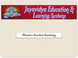 Phonics Teacher Training