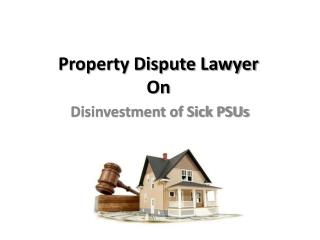 Property Dispute Lawyer On Disinvestment of Sick PSUs