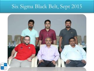 Six Sigma Black Belt, Sept 2015