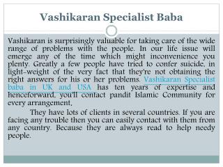 Vashikaran Specialist Baba ji