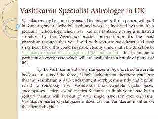 Vashikaran Specialist Astrologer in UK and USA