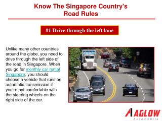 Know the Singapore country's road rules