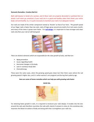 Home Remedies for Nails Art