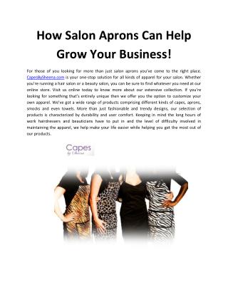 How Salon Aprons Can Help Grow Your Business