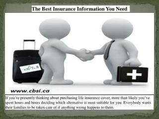 The Best Insurance Information You Need
