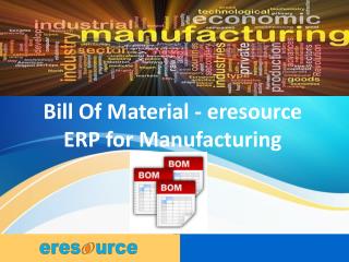 Manufacturing ERP | ERP Software for Manufacturing Industry