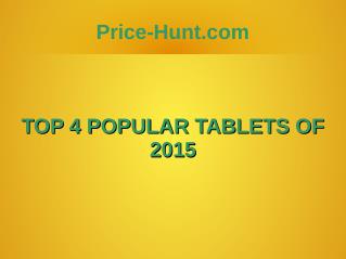 Top 4 Tablets of 2015