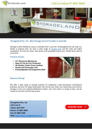 Storageland Pty. Ltd - Best Storage service Provider in Australia