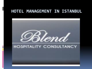 Hospitality Consultancy in istanbul