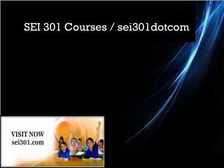 SEI 301 Courses / sei301dotcom