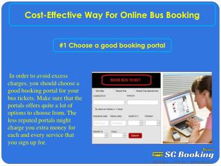 Cost-effective way for online bus booking