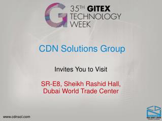 Meet CDN Solutions Group in Gitex Technology Week 2015 Dubai