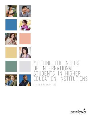 Meeting the Needs of International Students in Higher Education Institutions
