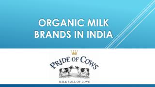 Organic milk brands in India
