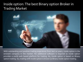 Binary options trading experience