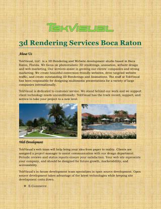3d Rendering Services Boca Raton