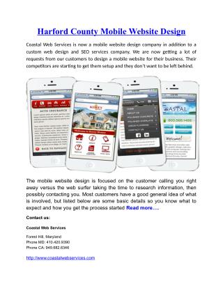 Harford County Mobile Website Design