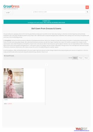 Ball gown prom dresses and gowns