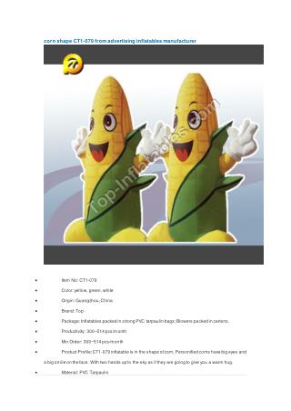 corn shape CT1-079 from advertising inflatables manufacturer