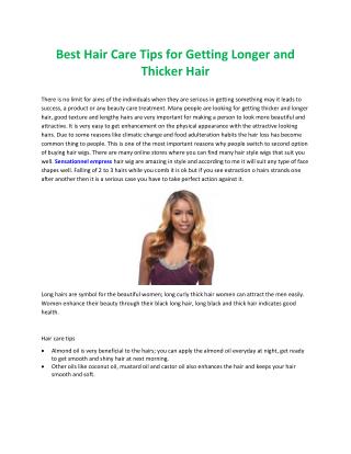 Best hair care tips for getting longer and thicker hair