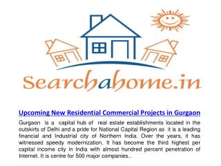 Upcoming residential projects in gurgaon