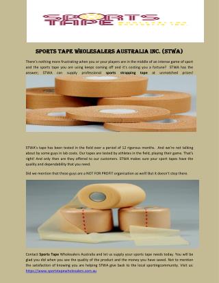 Sports Tape Wholesalers Australia Inc. (STWA)