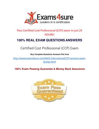 CCP Exam Questions