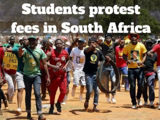 Students protest fees in South Africa