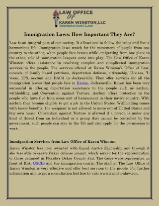 Immigration Laws: How Important They Are?