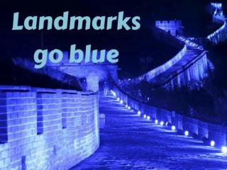 Landmarks go blue