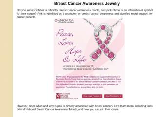 Breast Cancer Awareness Jewelry