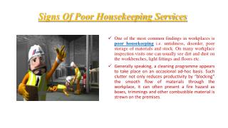 Signs of Poor Housekeeping Services
