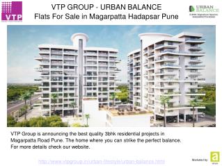 VTP GROUP - URBAN BALANCE - Flats For Sale in Hadapsar Pune
