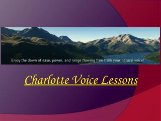 Charlotte Voice Lessons