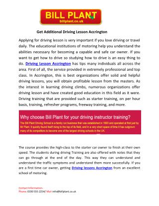 Get Additional Driving Lesson Accrington