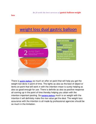 stomach dual gastric balloon weight loss