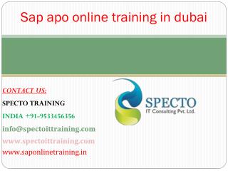 Sap apo online training in south africa