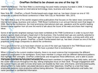 OnePlan thrilled to be chosen as one of the top 10