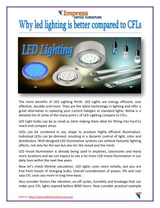 Why led lighting is better compared to CFLs