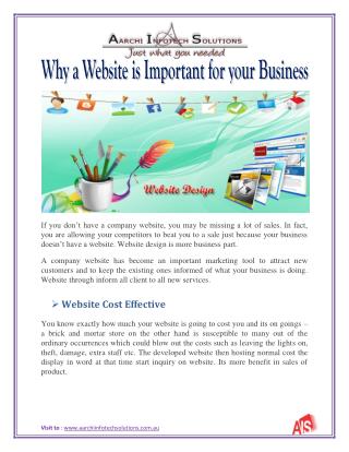 Why a Website is Important for your Business