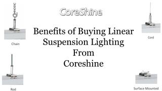 Benefits of Buying Linear Suspension Lighting From Coreshine