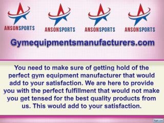 Find the perfect gym equipment manufacturer for you