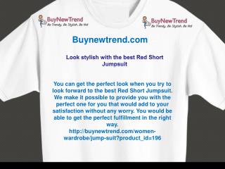 Look stylish with the best Red Short Jumpsuit