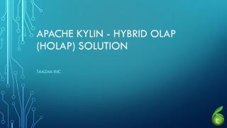 APACHE KYLIN - Hybrid OLAP (HOLAP) Solution