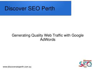 Google AdWords Service Offer by Discover SEO Perth