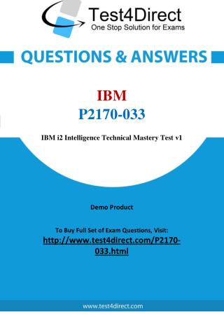 IBM P2170-033 Exam - Updated Questions