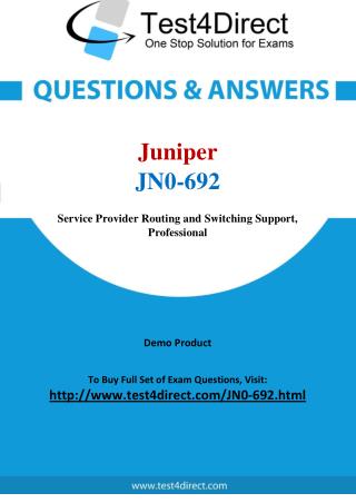 Juniper JN0-692 Exam - Updated Questions