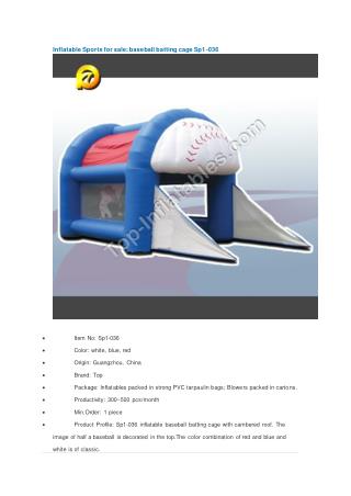 Inflatable Sports for sale: baseball batting cage Sp1-036