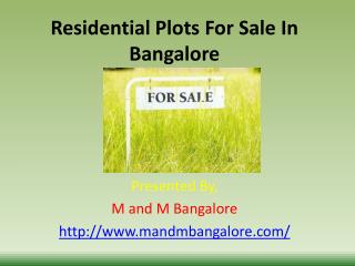 Residential Plots For Sale